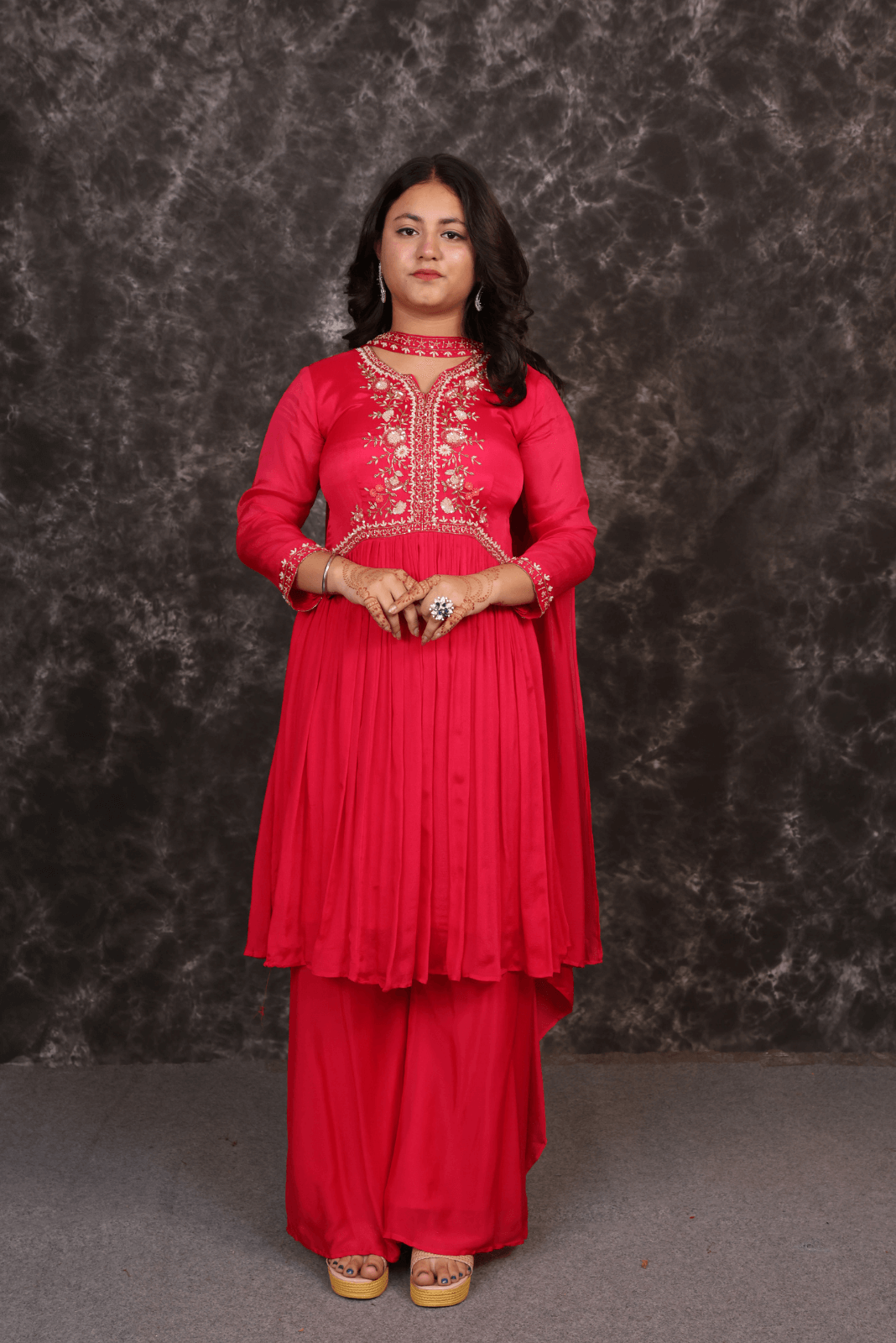 Alia cut kurti plazo with butterfly dupatta 1