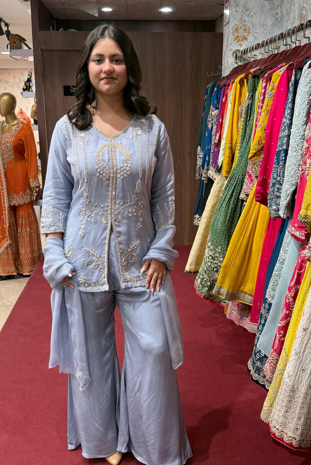 Short Kurti with plazo Dupatta Dress