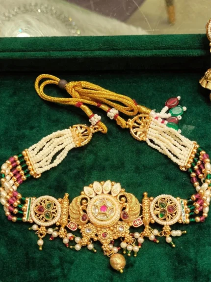 Multicolour Rajwadi Choker Necklace